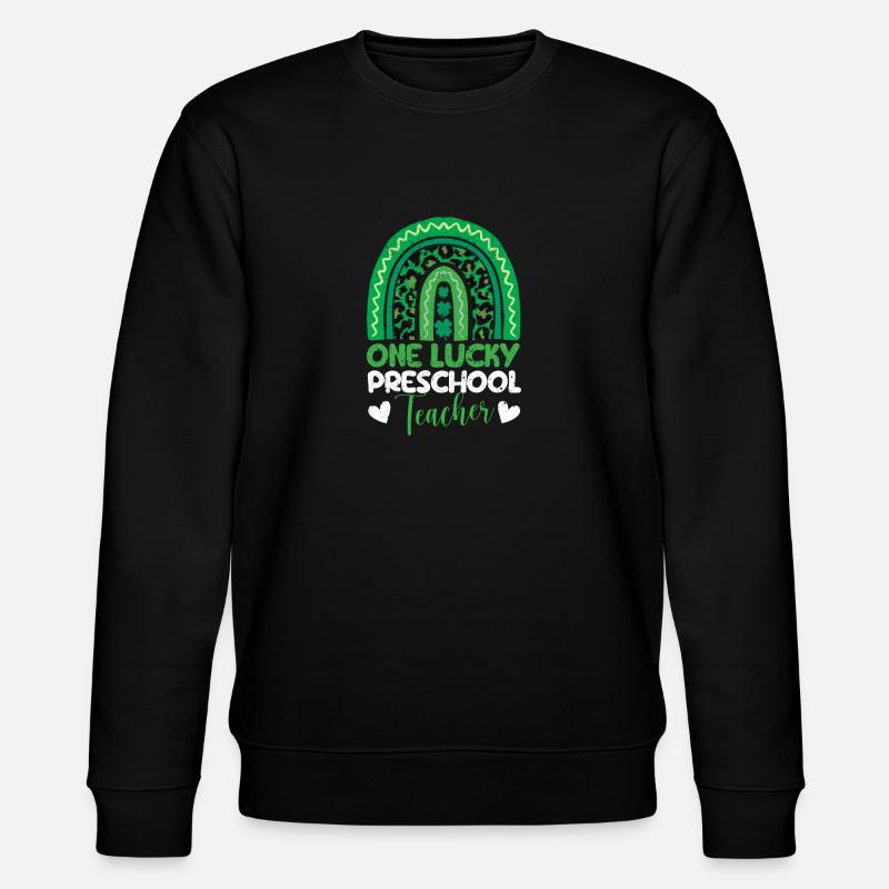 Une joyeuse enseignante préscolaire Saint-Patrick - Sweat bio CHANGER Stanley/Stella Unisexe - noir