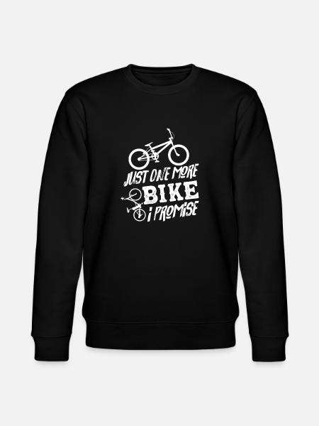Just One More Bike I Promise Biking Cycling - Stanley/Stella CHANGER Unisex Organic Sweatshirt - black