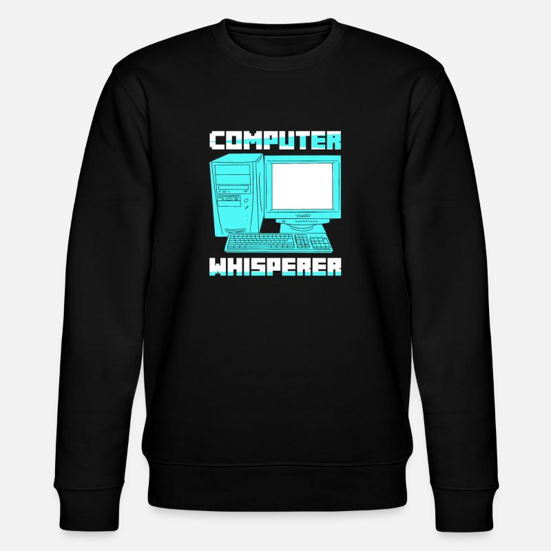 Computer Whisperer Software Coding - Stanley/Stella Unisex Bio-Sweatshirt CHANGER  - Schwarz
