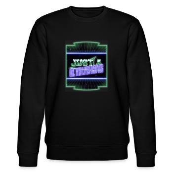 present father christmas carols - Stanley/Stella CHANGER Unisex Organic Sweatshirt - black - Front - Nik (191cm) & Marisol (170cm)