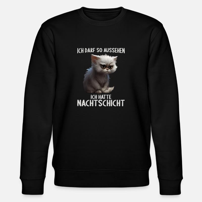 Nachtschicht Dienst Krankenschwester Pflegekraft - Stanley/Stella Unisex Bio-Sweatshirt CHANGER  - Schwarz