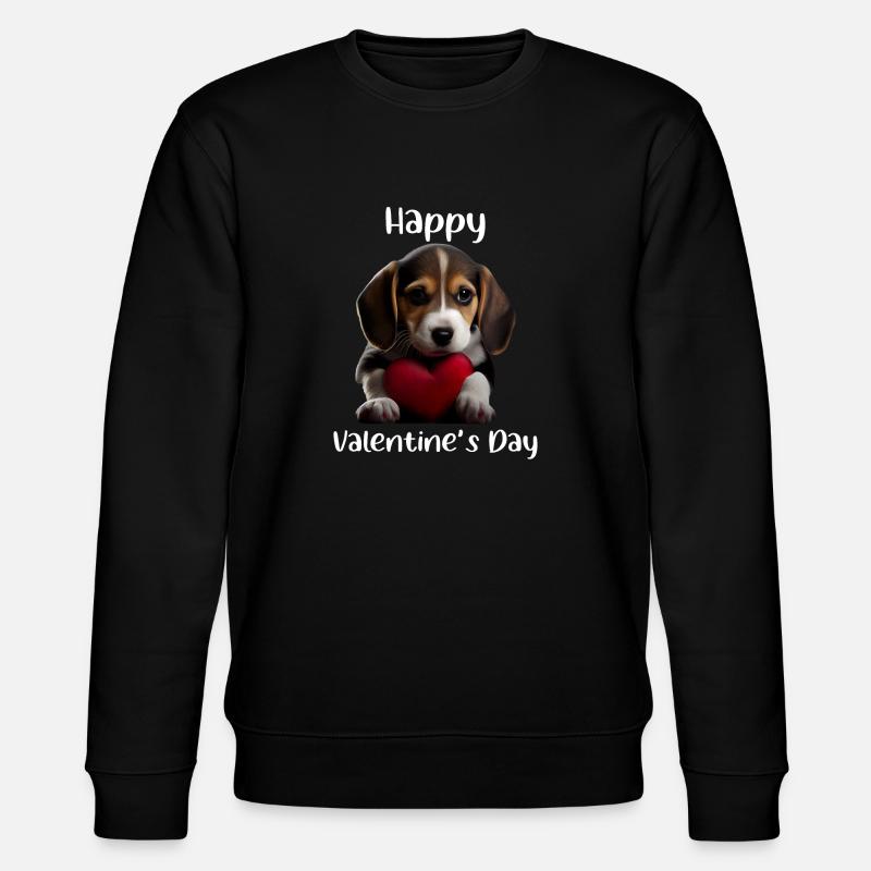 Bonne Saint-Valentin Beagle - Sweat bio CHANGER Stanley/Stella Unisexe - noir