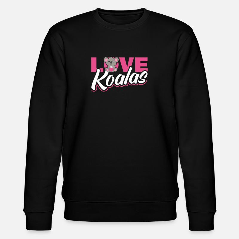 Love Koalas - Stanley/Stella Unisex Bio-Sweatshirt CHANGER  - Schwarz