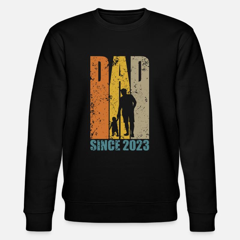 DAD SINCE 2023 - Stanley/Stella Unisex Bio-Sweatshirt CHANGER  - Schwarz