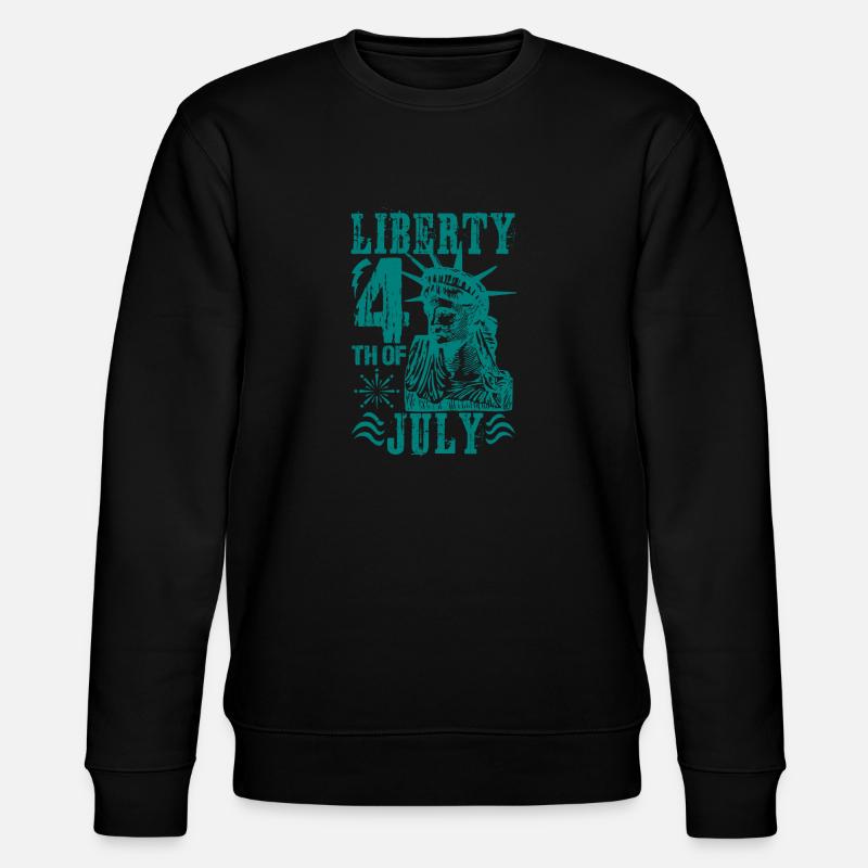 LIBERTY 4. JULI - Stanley/Stella Unisex Bio-Sweatshirt CHANGER  - Schwarz
