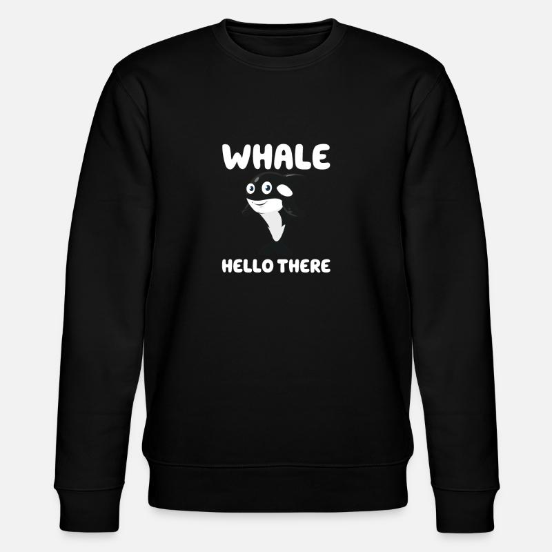 Baleine Bonjour Là - Sweat bio CHANGER Stanley/Stella Unisexe - noir