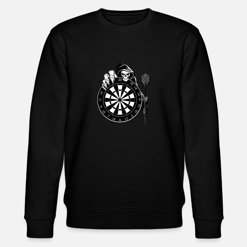 Darts Sensenmann Skelett - Stanley/Stella Unisex Bio-Sweatshirt CHANGER  - Schwarz