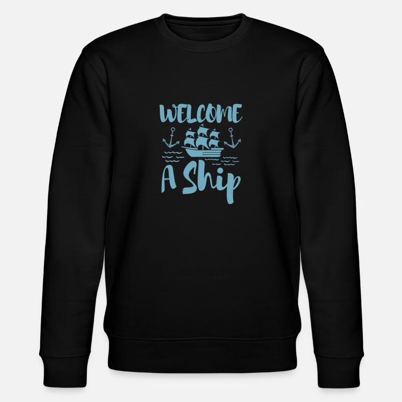 BEGRÜSSEN SIE EIN SCHIFF - Stanley/Stella Unisex Bio-Sweatshirt CHANGER  - Schwarz