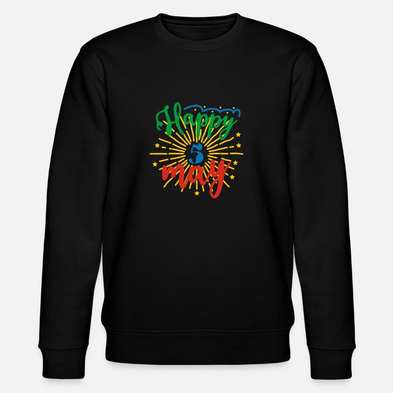 HAPPY 5 MAI - Stanley/Stella Unisex Bio-Sweatshirt CHANGER  - Schwarz