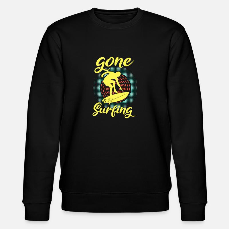 WEG SURFEN - Stanley/Stella Unisex Bio-Sweatshirt CHANGER  - Schwarz