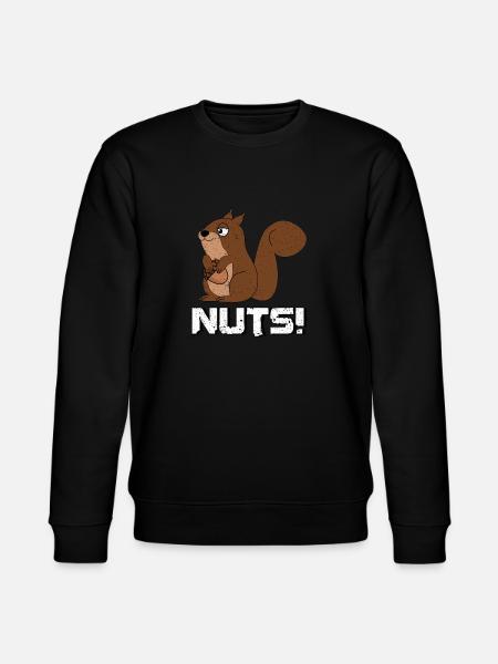 Cute Hungry Squirrel - Stanley/Stella CHANGER Unisex Organic Sweatshirt - black