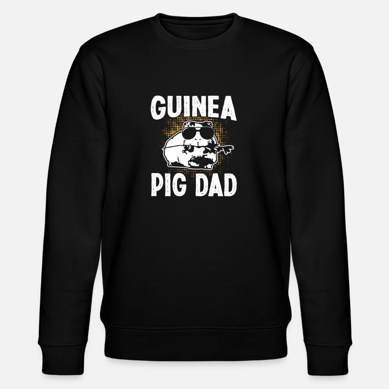 Guinea Pic Dad - Stanley/Stella Unisex Bio-Sweatshirt CHANGER  - Schwarz