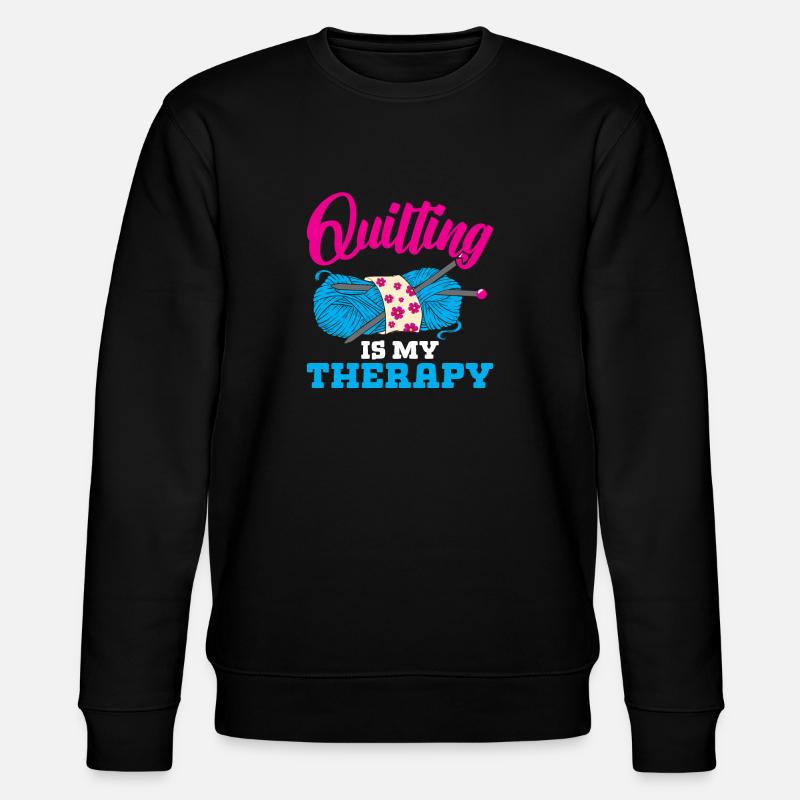 La courtepointe est ma thérapie - Sweat bio CHANGER Stanley/Stella Unisexe - noir