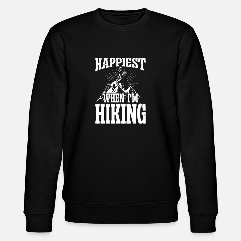 Happiest when i'm Hiking - Stanley/Stella CHANGER Unisex Organic Sweatshirt - black