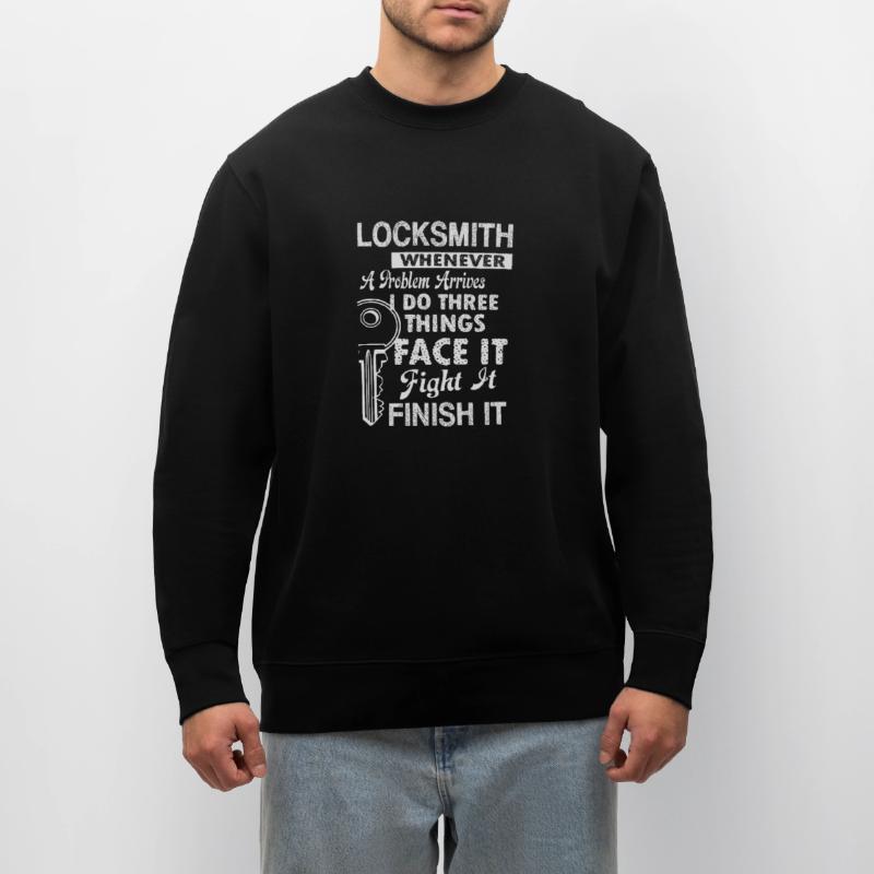 Locksmith Locksmith Solves Problem Stanley/Stella CHANGER Unisex Organic Sweatshirt