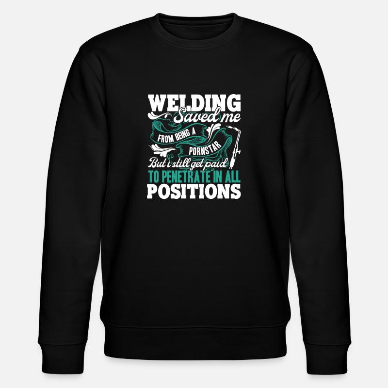 Welding Welding Save Me - Stanley/Stella CHANGER Unisex Organic Sweatshirt - black