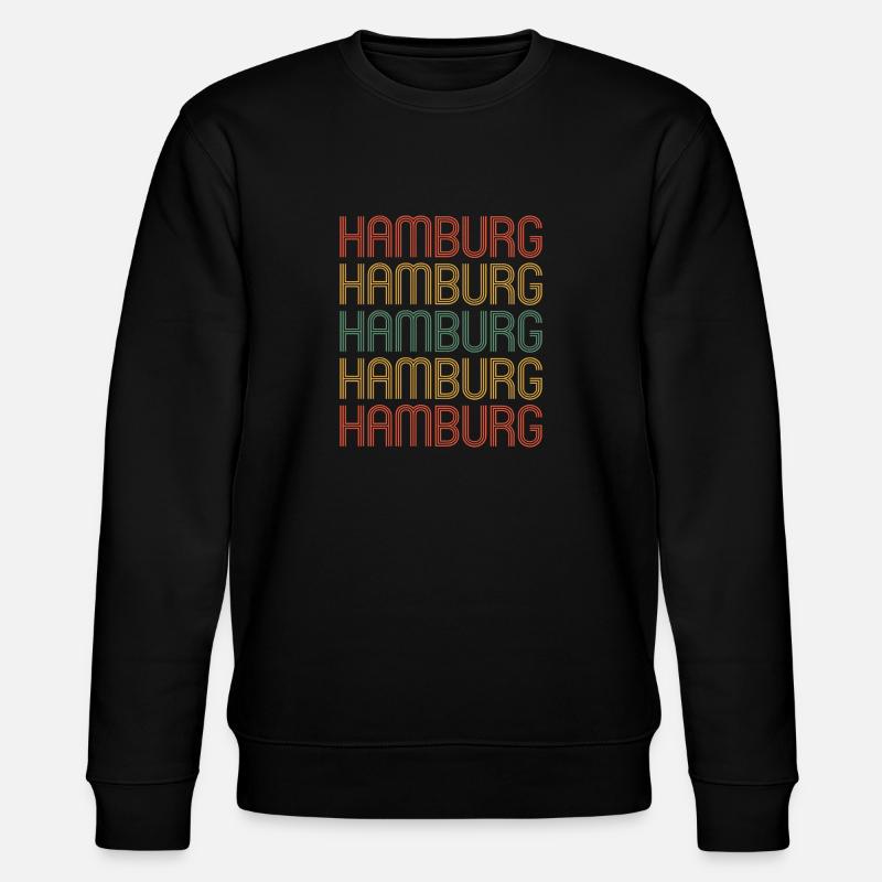 Hamburgerin Hamburger Hamburg - Stanley/Stella Unisex Bio-Sweatshirt CHANGER  - Schwarz