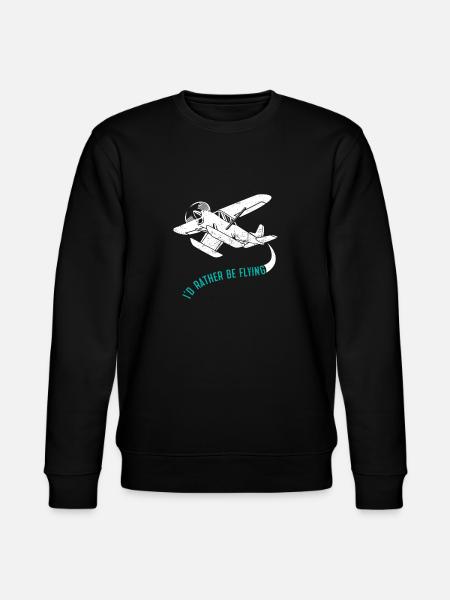 I'd rather be Flying - Stanley/Stella Unisex Bio-Sweatshirt CHANGER  - Schwarz