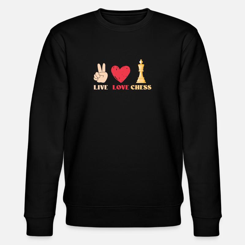 Funny Chess saying Design - Stanley/Stella CHANGER Unisex Organic Sweatshirt - black