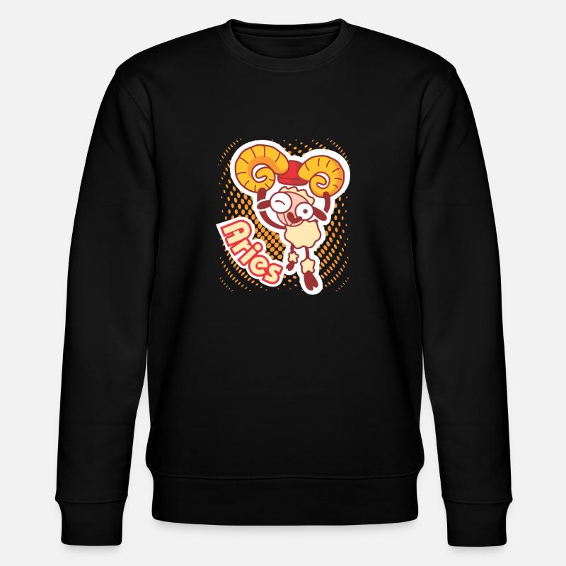 Widder, Aries zodiac sign - Stanley/Stella Unisex Bio-Sweatshirt CHANGER  - Schwarz