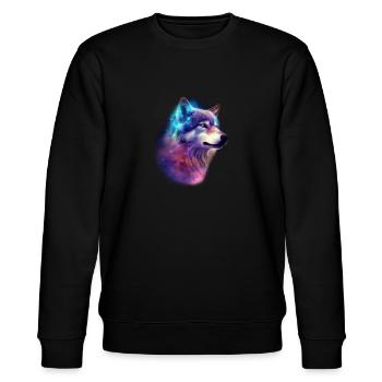 Wolf Galaxy Space Graphic Wolf Lover - Sweat bio CHANGER Stanley/Stella Unisexe - noir - Devant - Nik (191cm) & Marisol (170cm)