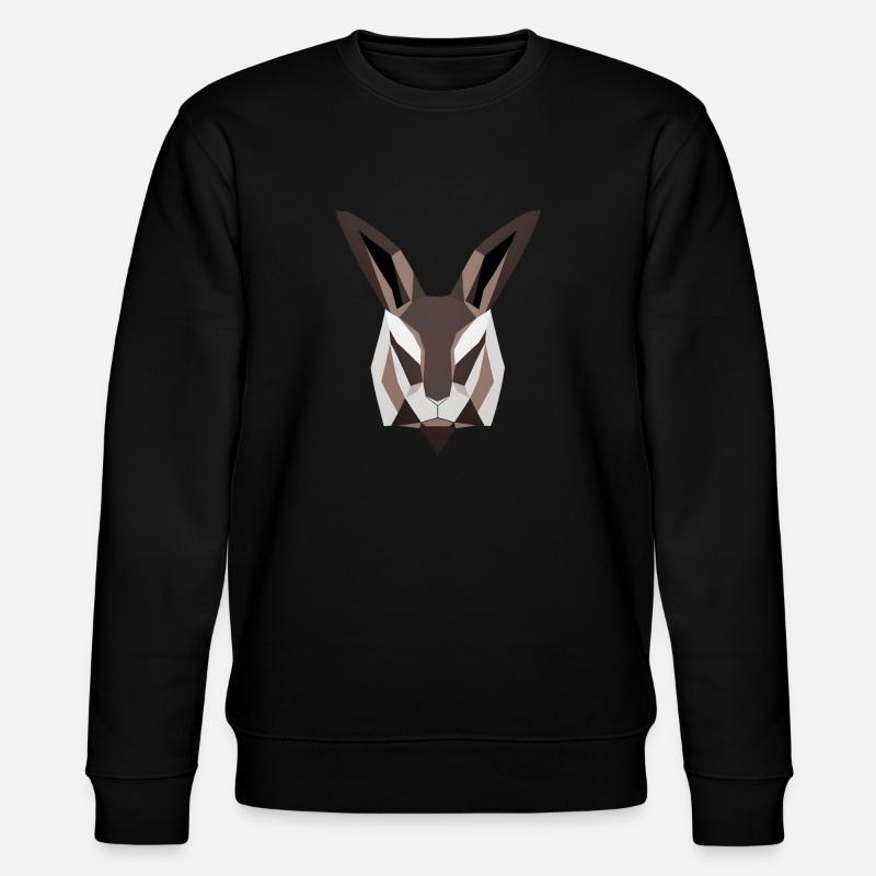 Minimalist Rabbit - Stanley/Stella CHANGER Unisex Organic Sweatshirt - black