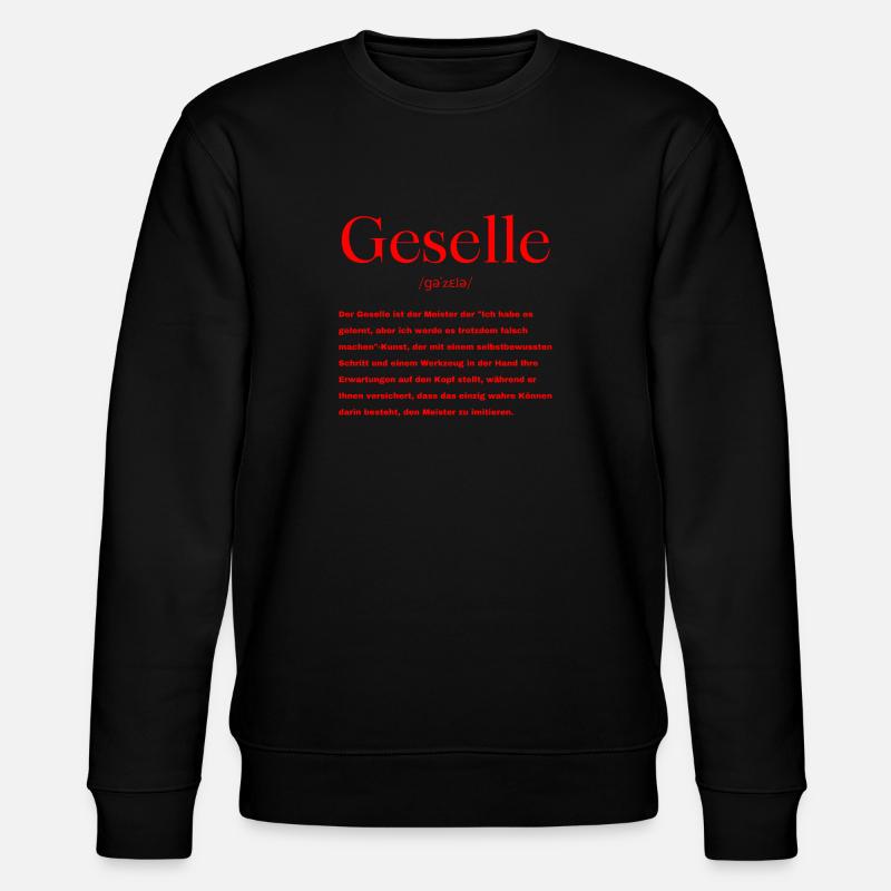 Geselle Definition - Stanley/Stella Unisex Bio-Sweatshirt CHANGER  - Schwarz