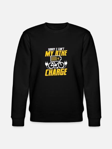 Désolé, je ne peux pas mon vélo est en charge pédale électrique - Sweat bio CHANGER Stanley/Stella Unisexe - noir