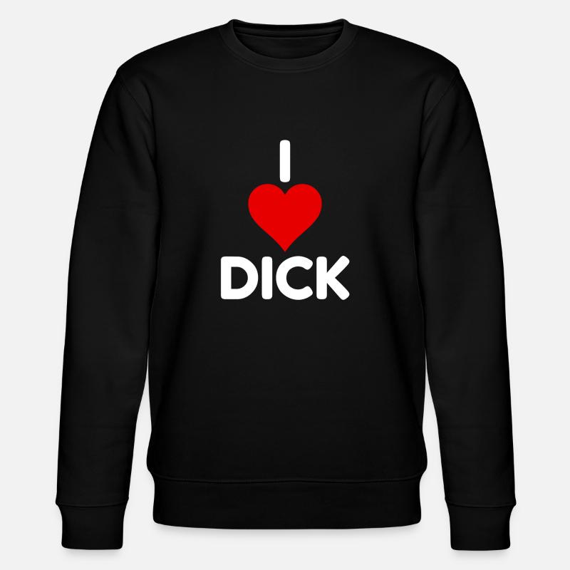 Lustig unhöflich Ich liebe Schwanz - Stanley/Stella Unisex Bio-Sweatshirt CHANGER  - Schwarz