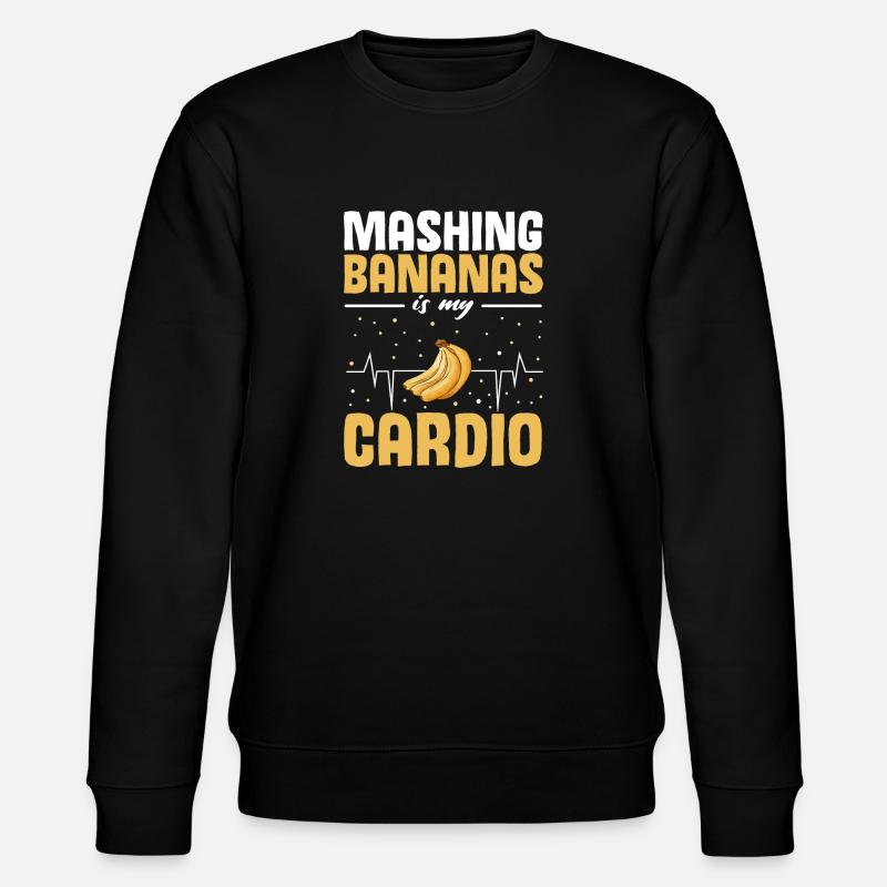 Funny Banana Bread Baking Apparel - Stanley/Stella Unisex Bio-Sweatshirt CHANGER  - Schwarz