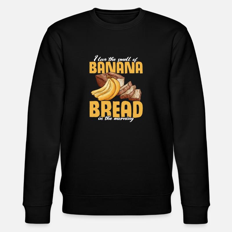 Funny Banana Bread Baking Apparel - Stanley/Stella Unisex Bio-Sweatshirt CHANGER - Schwarz