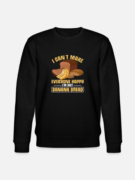 Funny Banana Bread Baking Apparel - Stanley/Stella CHANGER Unisex Organic Sweatshirt - black