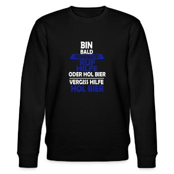 Verheiratet Bier - Stanley/Stella Unisex Bio-Sweatshirt CHANGER  - Schwarz - Vorne - Nik (191cm) & Marisol (170cm)