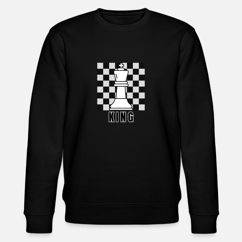 Weißer König, Schach - Stanley/Stella Unisex Bio-Sweatshirt CHANGER  - Schwarz