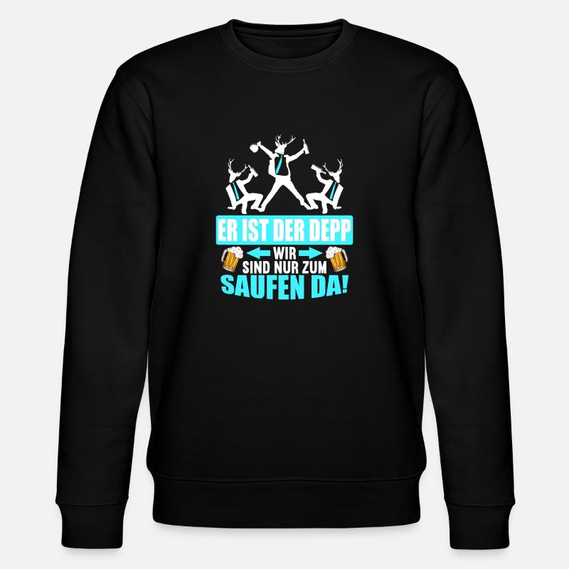 Junggesellenabschied Poltern Polterabend JGA - Stanley/Stella Unisex Bio-Sweatshirt CHANGER  - Schwarz