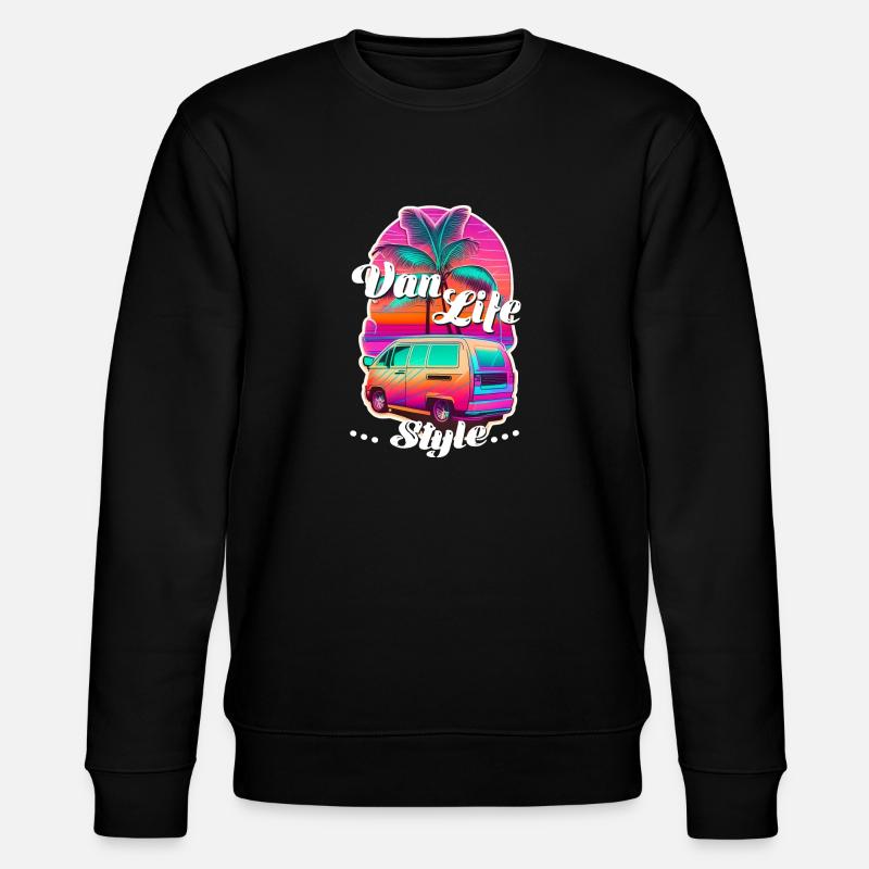 Van life style - camping - Stanley/Stella CHANGER Unisex Organic Sweatshirt - black