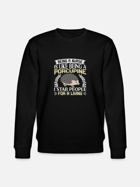Love Porcupine - Stanley/Stella CHANGER Unisex Organic Sweatshirt - black