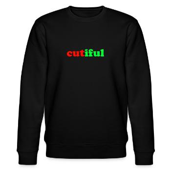 Cutiful My Blend Between Cute and Beautiful - Stanley/Stella CHANGER Unisex Organic Sweatshirt - black - Front - Nik (191cm) & Marisol (170cm)