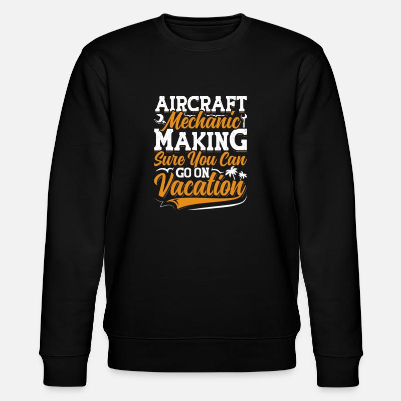 Love Airplane aviation - Stanley/Stella Unisex Bio-Sweatshirt CHANGER  - Schwarz