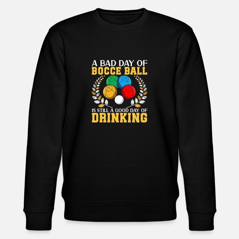 Funny Bocce Game - Stanley/Stella CHANGER Unisex Organic Sweatshirt - black