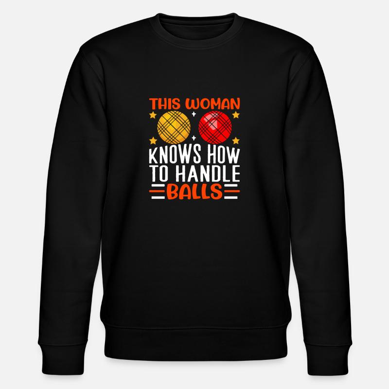 Funny Bocce Game - Stanley/Stella CHANGER Unisex Organic Sweatshirt - black