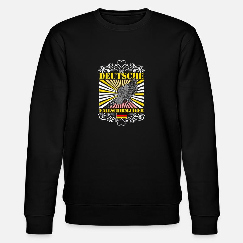 Der deutsche Fallschirmjäger - Stanley/Stella Unisex Bio-Sweatshirt CHANGER  - Schwarz