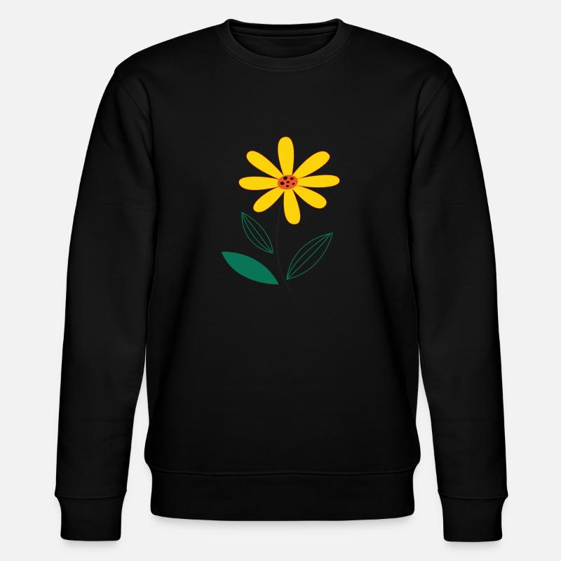 Fleur jaune - Sweat bio CHANGER Stanley/Stella Unisexe - noir