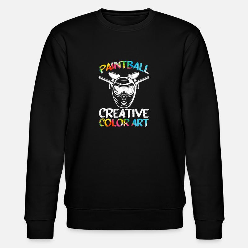 Paintball Kreativ maling farve kunst Airsoft maling - Stanley/Stella økologisk unisex-sweatshirt CHANGER  - sort