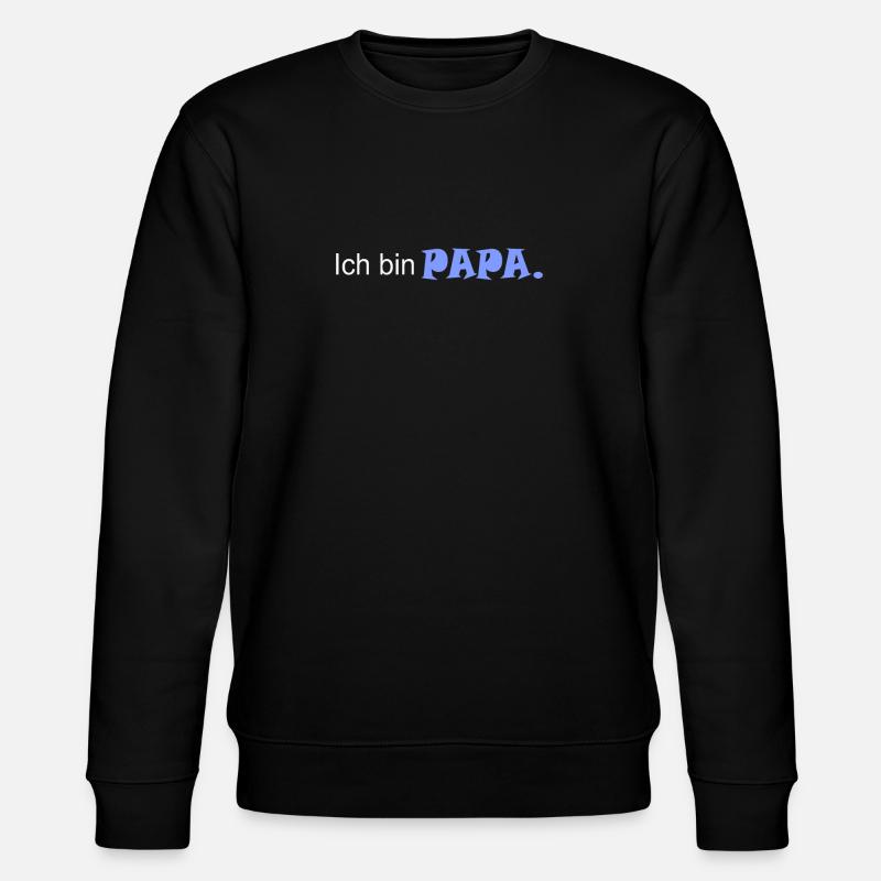 ich bin PAPA - Stanley/Stella Unisex Bio-Sweatshirt CHANGER  - Schwarz