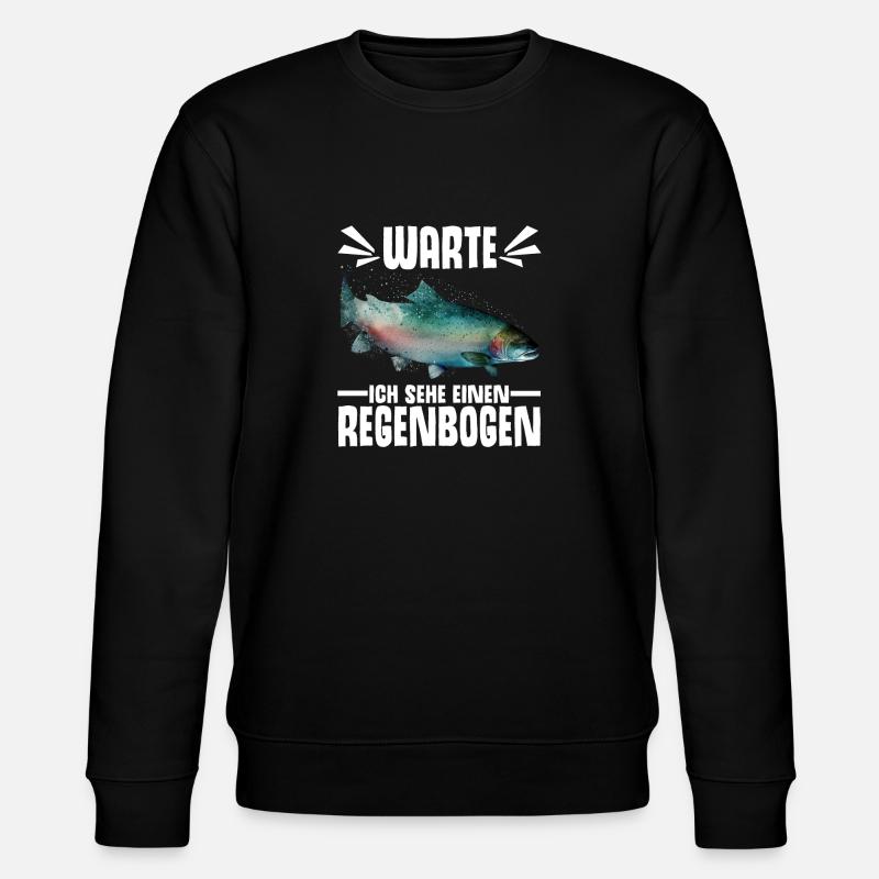 Forellen Angeln - Stanley/Stella Unisex Bio-Sweatshirt CHANGER - Schwarz