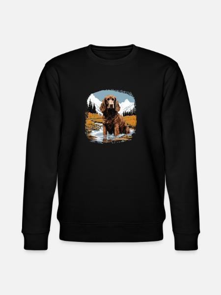 Dog American Water Spaniel - Stanley/Stella CHANGER Unisex Organic Sweatshirt - black