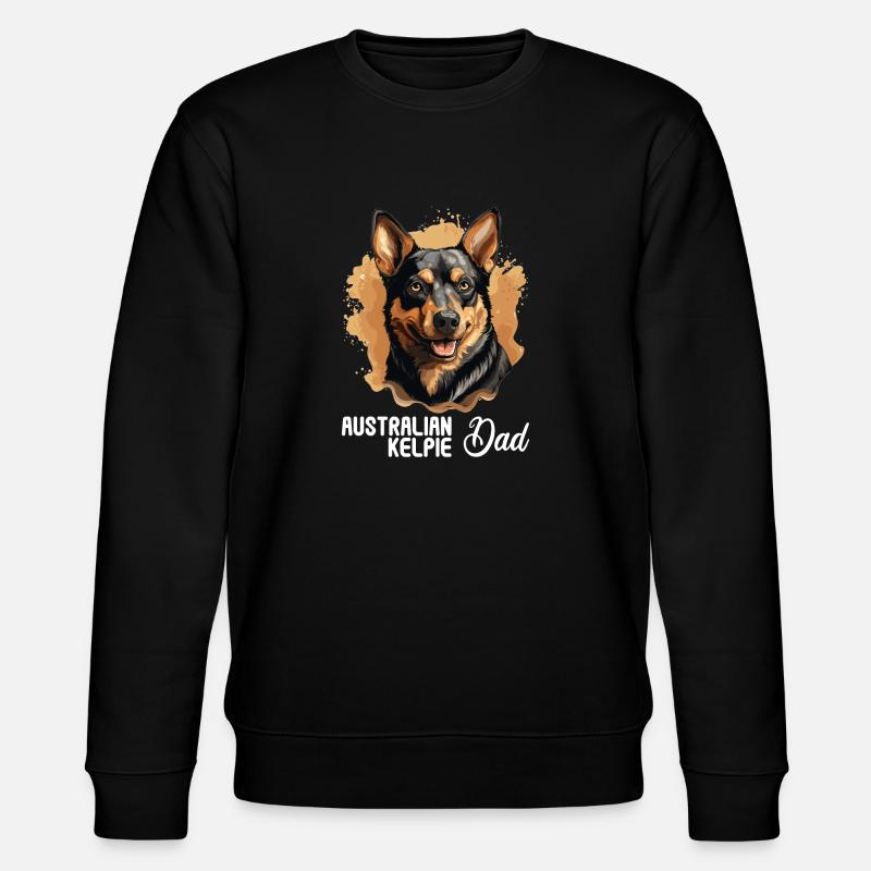 Hund Australian Kelpie - Stanley/Stella Unisex Bio-Sweatshirt CHANGER  - Schwarz