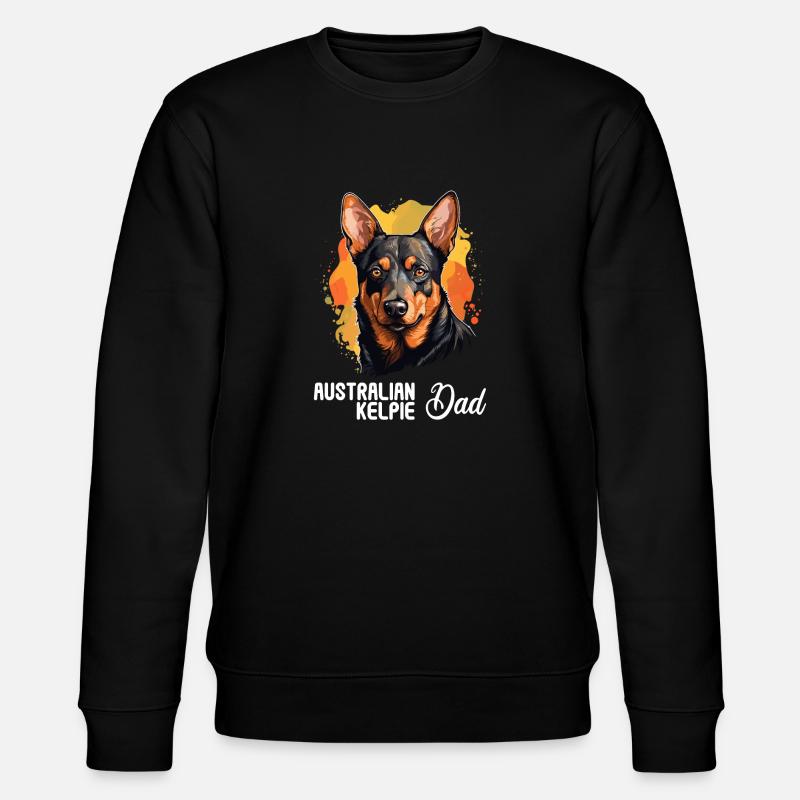 Hund Australian Kelpie - Stanley/Stella Unisex Bio-Sweatshirt CHANGER  - Schwarz