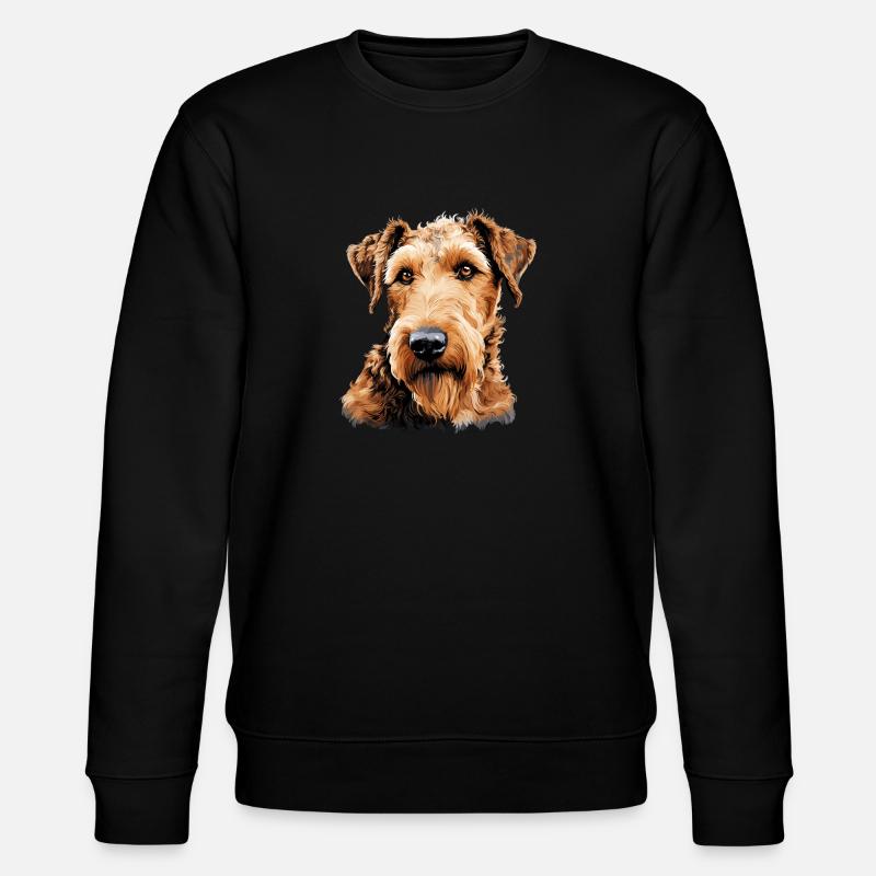Chien Airedale Terrier - Sweat bio CHANGER Stanley/Stella Unisexe - noir
